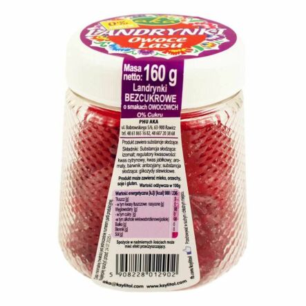 Landrynki Owoce Lasu Bez Cukru 160 g - Aka