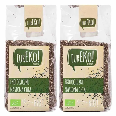 Nasiona Chia 400 g Bio - Zestaw 2 x Nasiona Chia Bio 200 g - Eureko - Szałwia Hiszpańska Eko