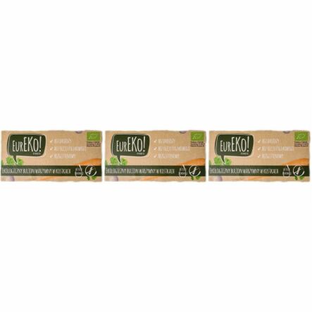 3 x Bulion Warzywny w Kostkach Bezglutenowy Bio 100 g - Eureko