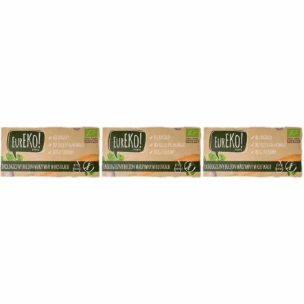 3 x Bulion Warzywny w Kostkach Bezglutenowy Bio 100 g - Eureko