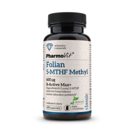 Folian 5-MTHF Methyl 600 ug 60 Kapsułek - Pharmovit
