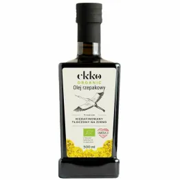 Olej Rzepakowy Nierafinowany Tłoczony Na Zimno Bio 500 ml - Ekko Organic