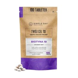 Biotyna 10 Twój Cel To Długie i Gęste Włosy 100 Tabletek - Simple Day