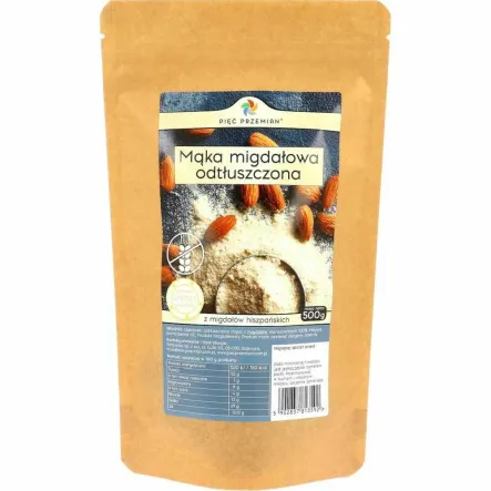 Mąka Migdałowa Odtłuszczona 500 g - Pięć Przemian