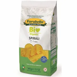 Makaron Kukurydziano - Ryżowy Świderki (Spirale) Bezglutenowy Bio 340 g - Farabella