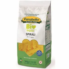 Makaron Kukurydziano - Ryżowy Świderki (Spirale) Bezglutenowy Bio 340 g - Farabella