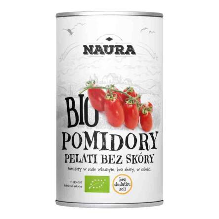 Pomidory Pelati Całe Bez Skóry Bio 400 g (240 g) - Naura