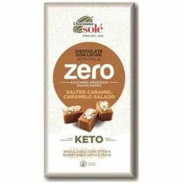 Czekolada Mleczna Słony Karmel Bez Dodatku Cukru ze Stewią KETO 100 g - Chocolates Sole