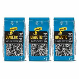 3 x Makaron Dla Diabetyków z Soczewicą Czarną, Cynkiem i Chromem ŚWIDERKI 250 g - Novelle