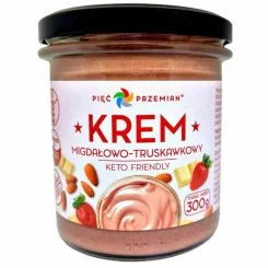 Krem Migdałowo - Truskawkowy KETO 300 g - Pięć Przemian