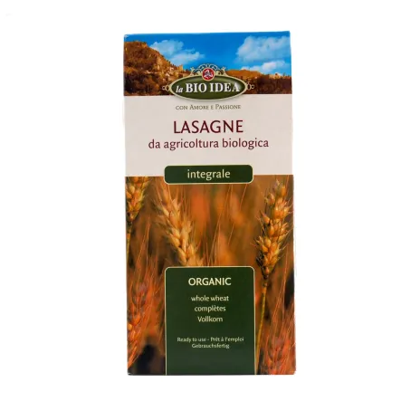Makaron Semolinowy Razowy Lasagne Bio 250 g - La Bio Idea