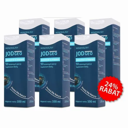 6 x Mineralny JOD Geo Premium Koncentrat w Kroplach 100 ml - Dr Yoda