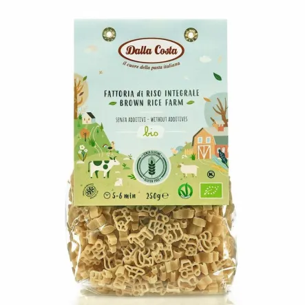 Makaron z Ryżu Brązowego Farma Bezglutenowy Bio 250 g - Dalla Costa