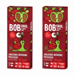 2 x Przekąska Jabłkowo-Wiśniowa z Owoców Bez Dodatku Cukru 30 g Bob Snail