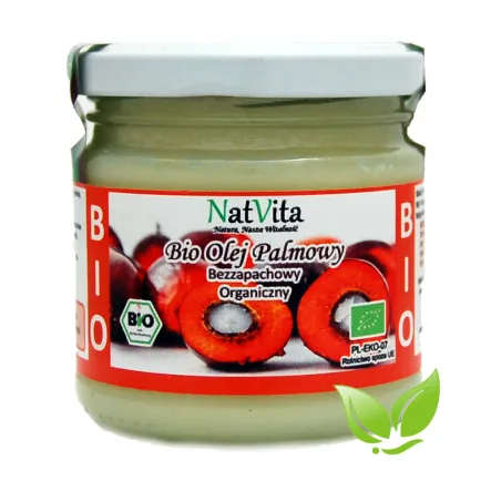 Olej Palmowy BIO bezzapachowy 200 ml - Natvita