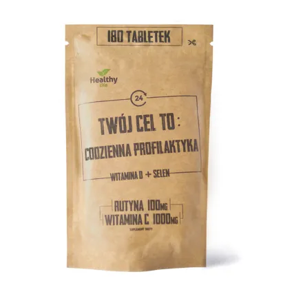 Rutyna + Witamina C Twój Cel To: Codzienna Profilaktyka 180 Tabletek - Simple Day ( Ascorbic Acid )