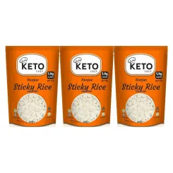 3 x Makaron Konjac w Kształcie Ryżu (Sticky Rice) do Sushi 200 g - Keto Chef