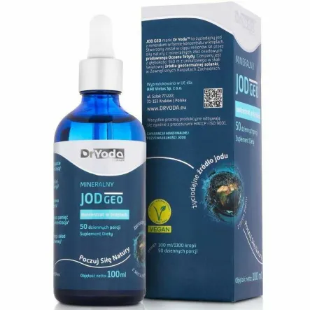 Mineralny JOD Geo Premium Koncentrat w Kroplach 100 ml - Dr Yoda (data: 31.08.2025)