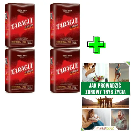 4 x Yerba Mate Taragui Energia 500 g + ePoradnik: Jak Prowadzić Zdrowy Tryb Życia