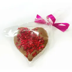 Mini SERCE Czekolada Mleczna z Maliną 20 g - Santini