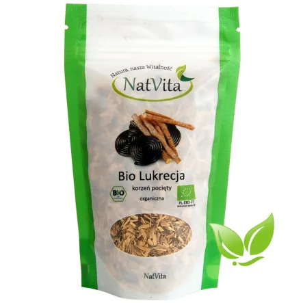 Lukrecja Korzeń Pocięty Bio 100 g Natvita - Eko Korzeń Lukrecji 100%