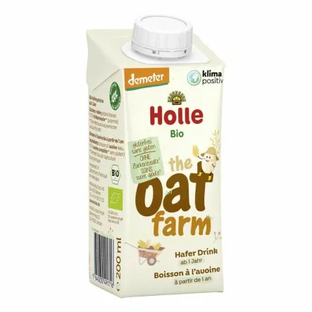 Napój Owsiany Bezglutenowy Bio Demeter 200 ml - Holle - Przecena Krótka Data Minimalnej Trwałości
