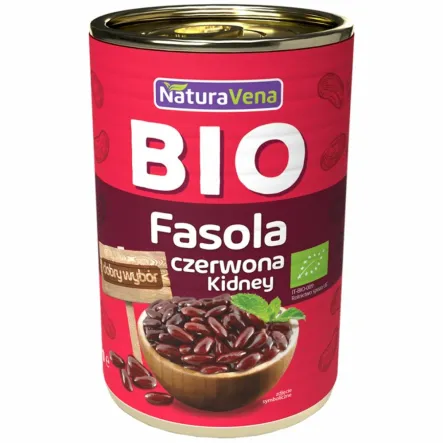 Fasola Czerwona Kidney Konserwowa 400 g Bio - NaturAvena