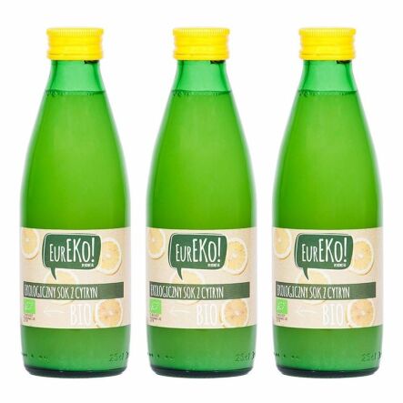 Zestaw 3 x Sok z Cytryn Bio - 250 ml Eureko