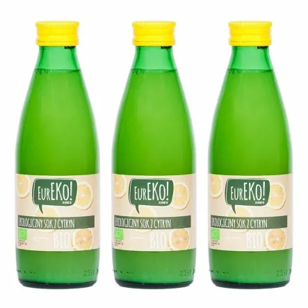 Zestaw 3 x Sok z Cytryn Bio - 250 ml Eureko