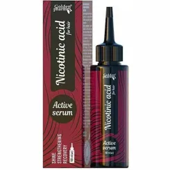 Aktywne Serum do Włosów Kwas Nikotynowy (Niacyna) Serum Stymulator Aktywator Wzrostu Włosów 100 ml - Golden Pharm