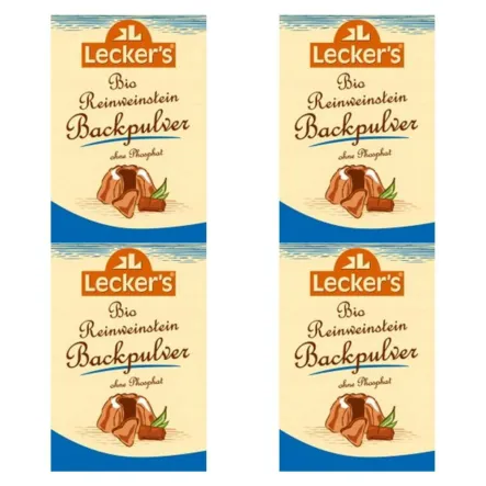 Zestaw 4 x Proszek Do Pieczenia Bio 21 g - Leckers