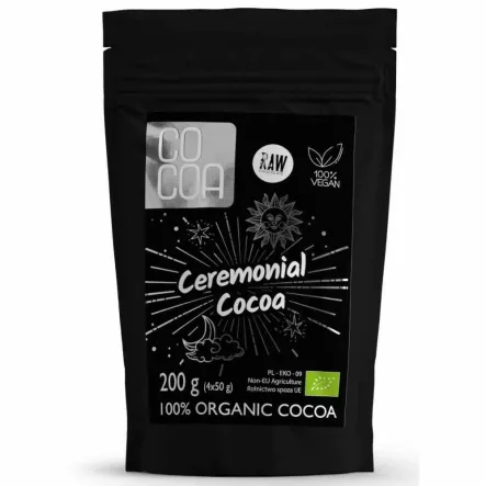 Kakao Ceremonialne Bio 200 g (4 Tabliczki x 50 g) - Cocoa