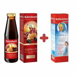 Bogactwo Żelaza Plus 450 ml Witaminy - Rabenhorst + Napój z Żelazem Dla Kobiet w Ciąży i Karmiących 450 ml - Rotbackchen