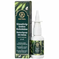 SinuGrip Srebro Koloidalne NaturSpray do Nosa 30 ml - Herbal Medica