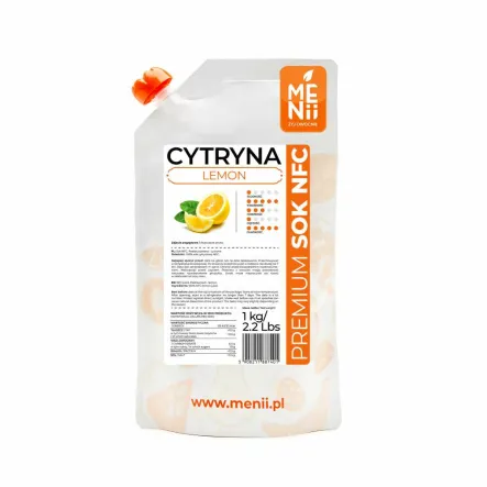 Sok Cytrynowy NFC 1 kg Menii - Przecena Krótka Data Minimalnej Trwałości