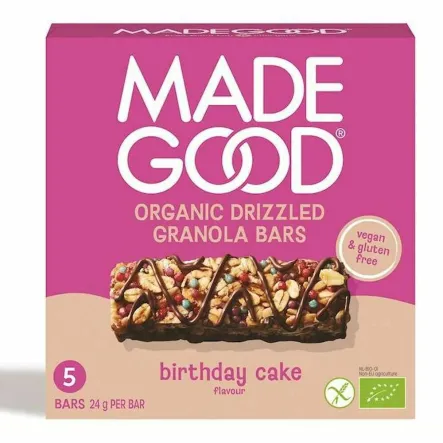 Batoniki Granola o Smaku Tortu Urodzinowego Bezglutenowe Bio 120 g (5x 24 g) - Made Good