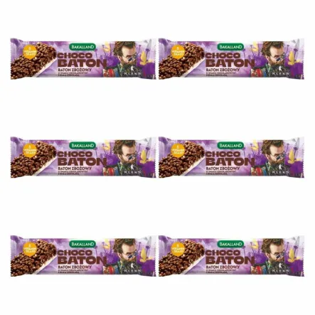 6 x Choco Baton Zbożowy o Smaku Czekoladowym z Białą Czekoladą 25 g - Bakalland