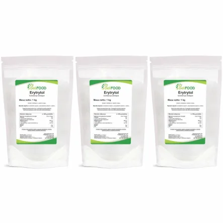 Zestaw 3 x Erytrytol 1 kg - Delifood Erytrol