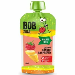 Mus Banan i Malina Bez Dodatku Cukru 120 g - Bob Snail