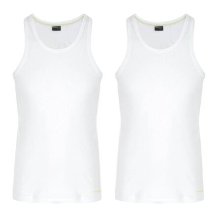 2 x Koszulka Męska na Ramiączkach Bambusowa Biała Rozmiar XL - Henderson
