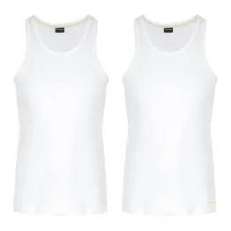 2 x Koszulka Męska na Ramiączkach Bambusowa Biała Rozmiar XL - Henderson