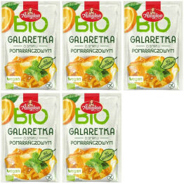 5 x Galaretka o Smaku Pomarańczowym  z Agarem Bezglutenowa Bio 40 g -Amylon
