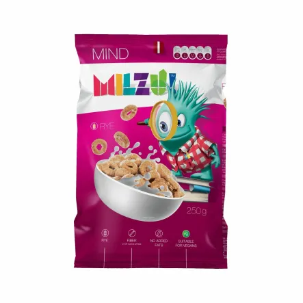 Płatki Żytnie Kółeczka Umysł 250 g Milzu