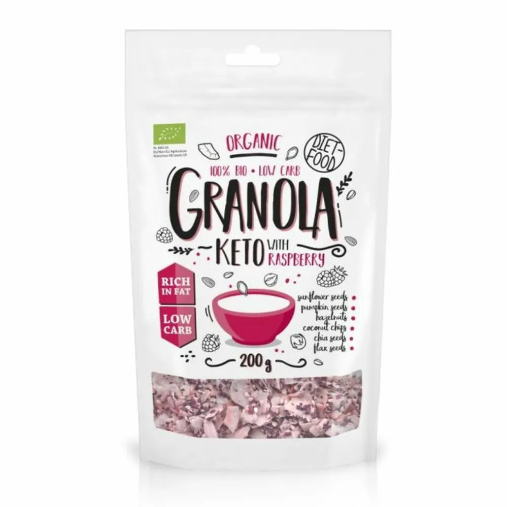 Bio Keto Granola z Maliną 200 g - Diet Food