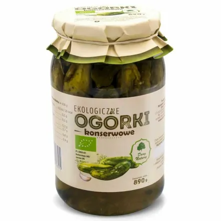 Ogórki Konserwowe EKO 890 g (410 g) - Dary Natury