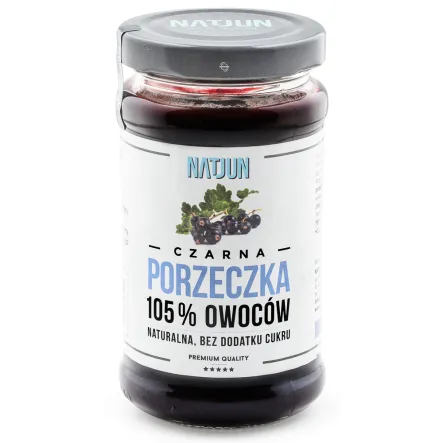 Czarna Porzeczka Bez Dodatku Cukru 105% Owoców 220 g Natjun