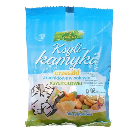 Ksyli-Kamyki Orzeszki Arachidowe w Polewie Ksylitolowej 50 g - Aka 