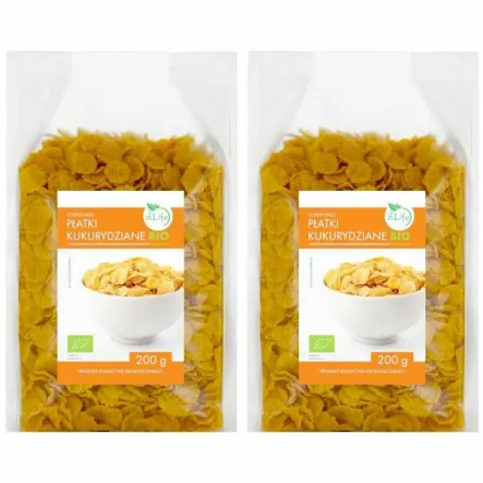 Zestaw 2 x Płatki Kukurydziane Bio Bez Dodatku Cukru 200 g - BioLife