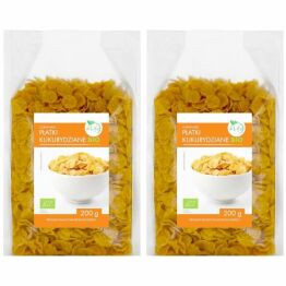 Zestaw 2 x Płatki Kukurydziane Bio Bez Dodatku Cukru 200 g - BioLife
