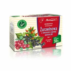 Herbatka Owocowa ŻURAWINA Z PORZECZKĄ FIX 72 g (24x 3 g) -  Herbapol Wrocław